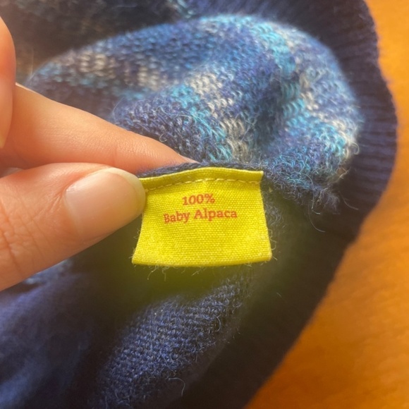 Kuna Baby Alpaca Blue quarter zip long sleeve sweater size medium - Picture 3 of 7
